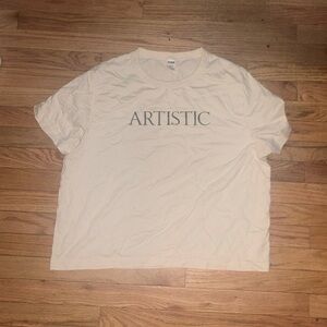 PINK Victoria's Secret Cream Artistic Tee